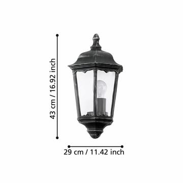 Utvändig vägglampa Navedo Ytmonterad - 29 cm - Belysning - Utomhusbelysning - Fasadbelysning