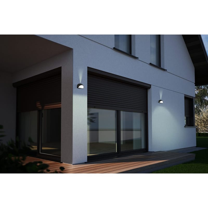 Utvändig vägglampa Onja - Svart - Utemöbler - Balkong - Balkongbelysning