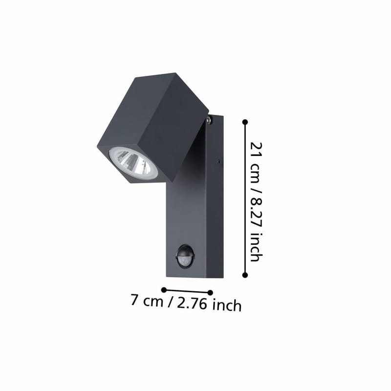 Utvändig vägglampa Sakeda med sensor - 7 cm - Belysning - Utomhusbelysning - Fasadbelysning