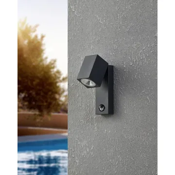 Utvändig vägglampa Sakeda med sensor - Antracit - Belysning - Utomhusbelysning - Fasadbelysning