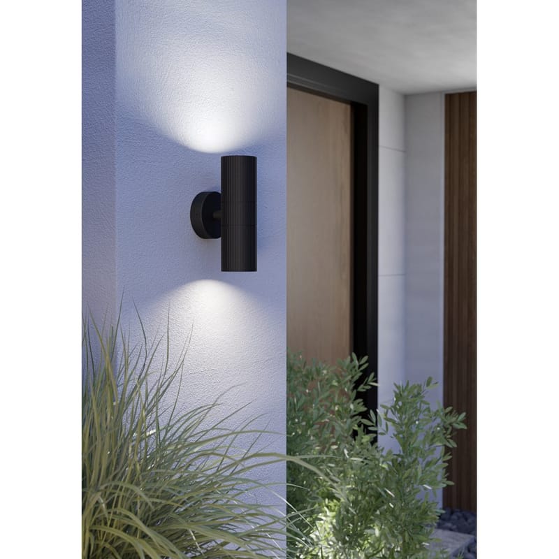 Utvändig vägglampa Tomelloso med 2 lampor - Svart - Belysning - Utomhusbelysning - Fasadbelysning