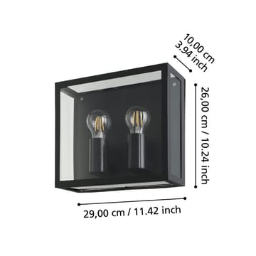 Vägglampa Alamonte - 26 cm - Belysning - Utomhusbelysning - Fasadbelysning