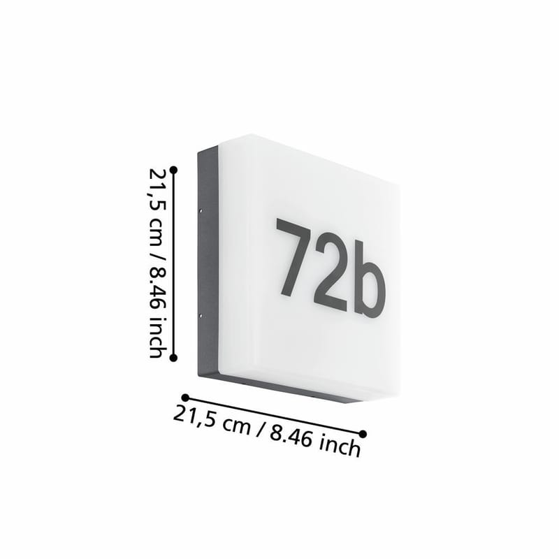 Vägglampa Cornale - 21,5 cm - Belysning - Utomhusbelysning - Fasadbelysning