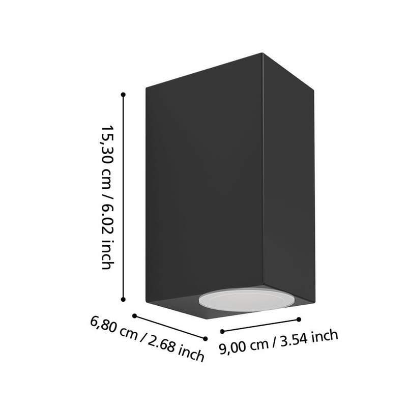 Vägglampa Jabaga med 2 lampor - 15,5 cm - Belysning - Utomhusbelysning - Fasadbelysning