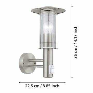 Vägglampa Lisio med sensor - 36 cm - Belysning - Utomhusbelysning - Fasadbelysning