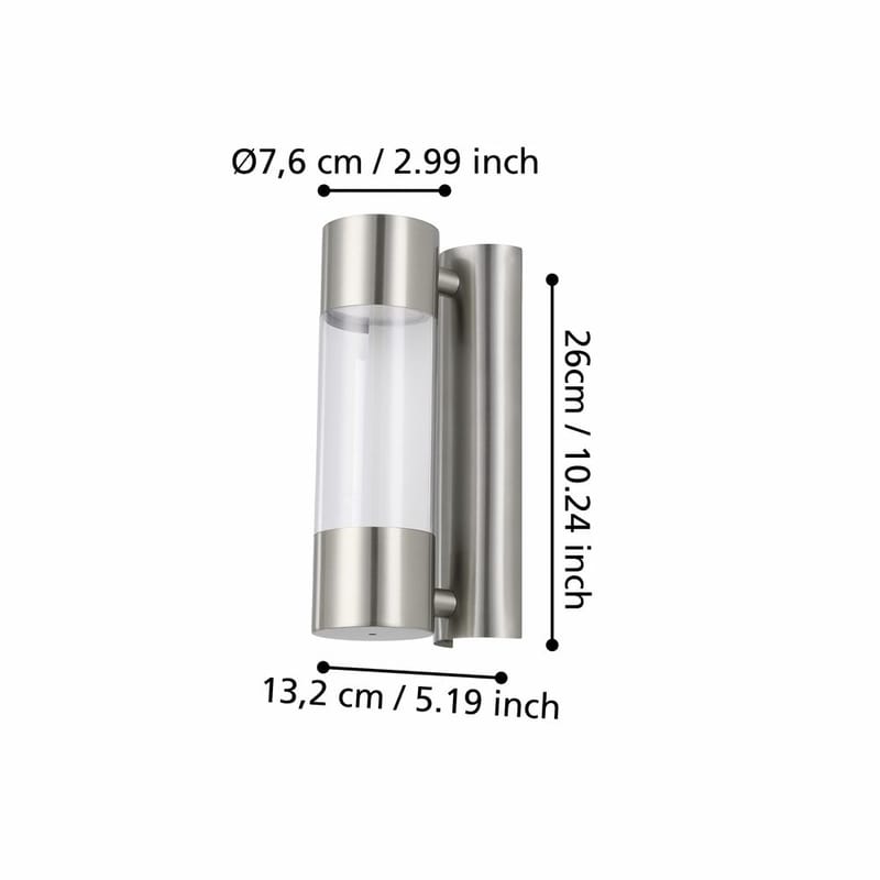 Vägglampa Robledo - 7,5 cm - Belysning - Utomhusbelysning - Fasadbelysning