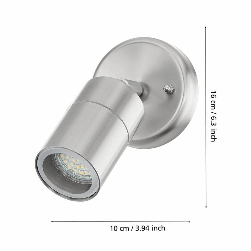 Vägglampa Stockholm - 10 cm - Belysning - Utomhusbelysning - Fasadbelysning