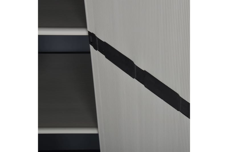 beBasic Trädgårdsskåp 3 hyllor grå och svart 68x40x168 cm - Utemöbler - Dynförvaring & möbelskydd - Dynboxar & dynlådor