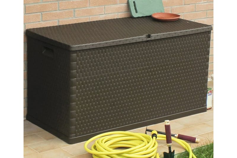 Dynbox brun 120x56x63 cm PP-rotting - Brun - Utemöbler - Dynförvaring & möbelskydd - Dynboxar & dynlådor