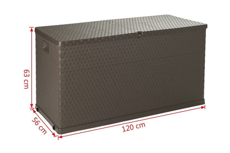 Dynbox brun 120x56x63 cm PP-rotting - Brun - Dynboxar & dynlådor