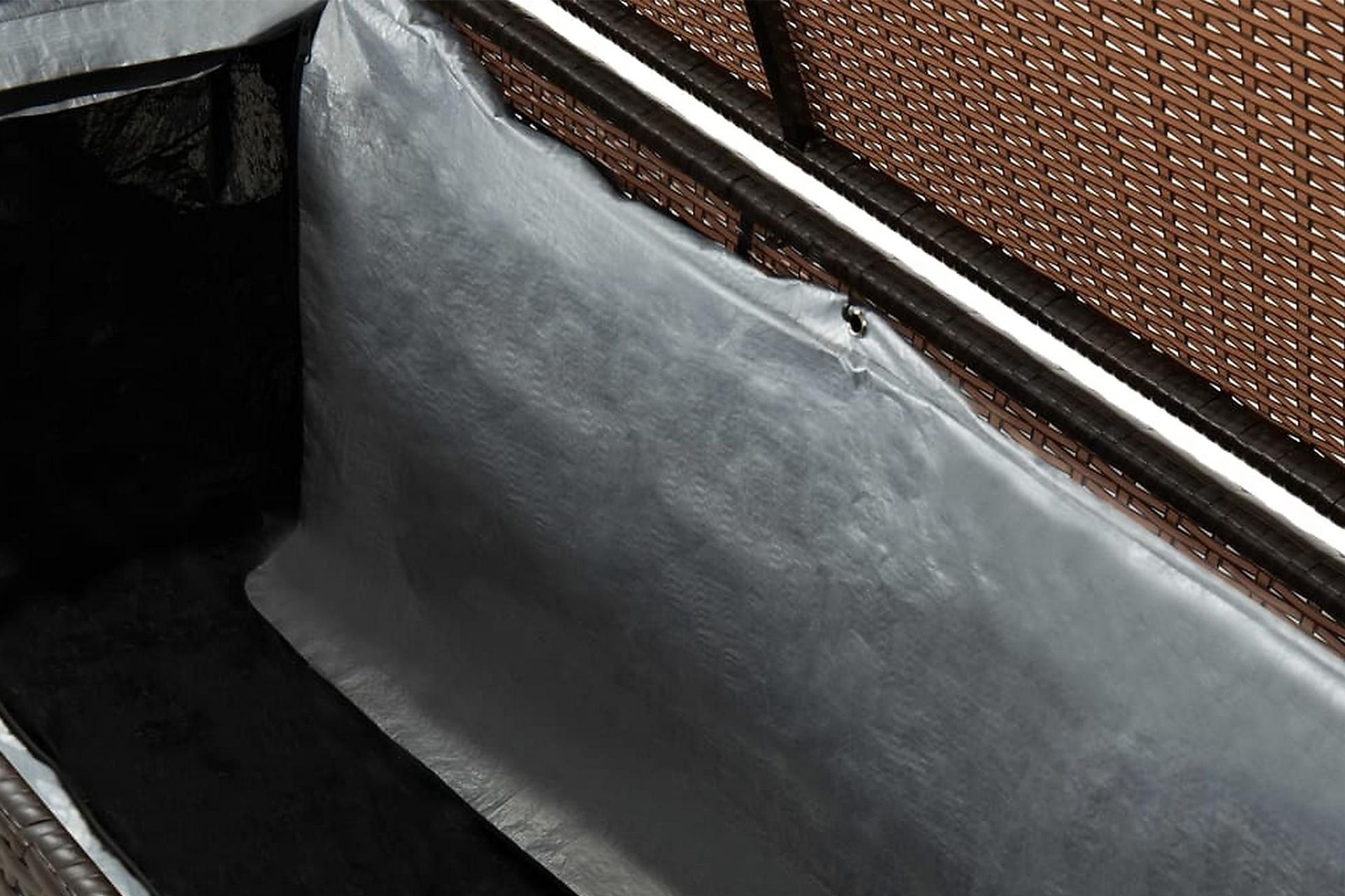Dynbox konstrotting 100x50x50 cm brun - Brun - Utemöbler - Dynförvaring & möbelskydd - Dynboxar & dynlådor
