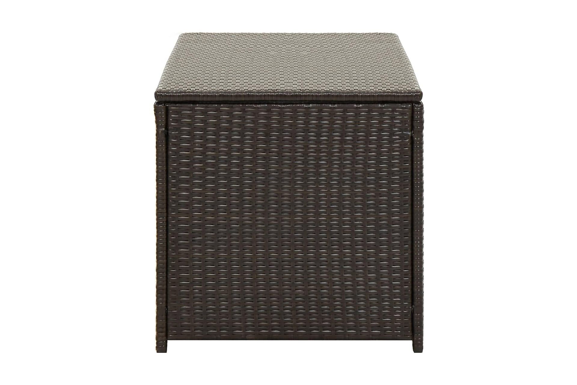 Dynbox konstrotting 100x50x50 cm brun - Brun - Utemöbler - Dynförvaring & möbelskydd - Dynboxar & dynlådor