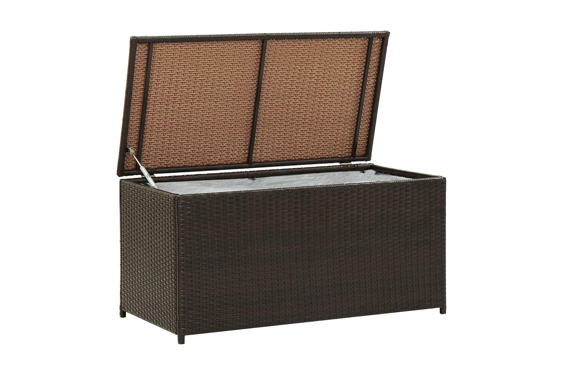 Dynbox konstrotting 100x50x50 cm brun - Brun - Utemöbler - Dynförvaring & möbelskydd - Dynboxar & dynlådor