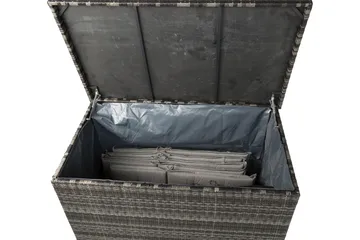 Gigant vattentät dynbox XL utomhus - Dynlåda i konstrotting (B150xD90xH101 cm) - Grå - Utemöbler - Dynförvaring & möbelskydd - Dynboxar & dynlådor