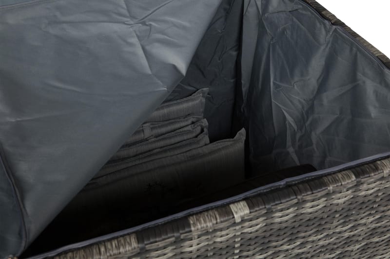 Gigant vattentät dynbox XL utomhus - Dynlåda i konstrotting (B150xD90xH101 cm) - Grå - Utemöbler - Dynförvaring & möbelskydd - Dynboxar & dynlådor