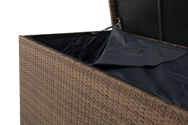 Gigant vattentät dynbox XL utomhus - Dynlåda i konstrotting (B150xD90xH101 cm) - Sand - Utemöbler - Dynförvaring & möbelskydd - Dynboxar & dynlådor