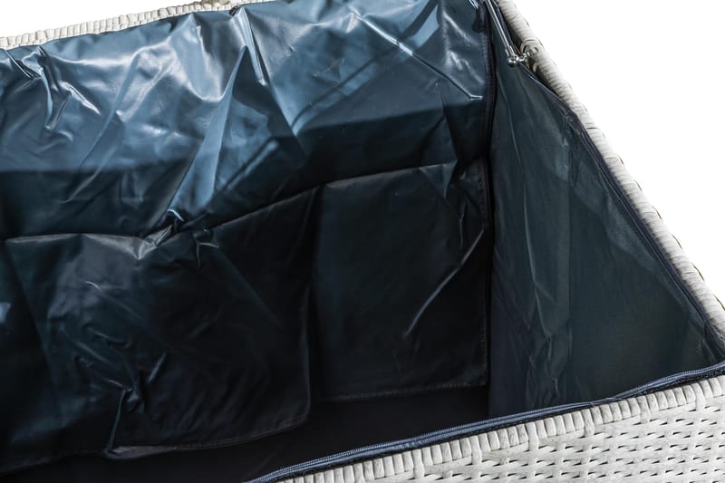 Gigant vattentät dynbox XL utomhus - Dynlåda i konstrotting (B150xD90xH101 cm) - Vit - Utemöbler - Dynförvaring & möbelskydd - Dynboxar & dynlådor