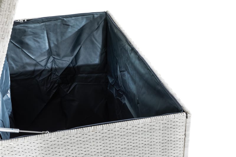 Gigant vattentät dynbox XL utomhus - Dynlåda i konstrotting (B150xD90xH101 cm) - Vit - Utemöbler - Dynförvaring & möbelskydd - Dynboxar & dynlådor