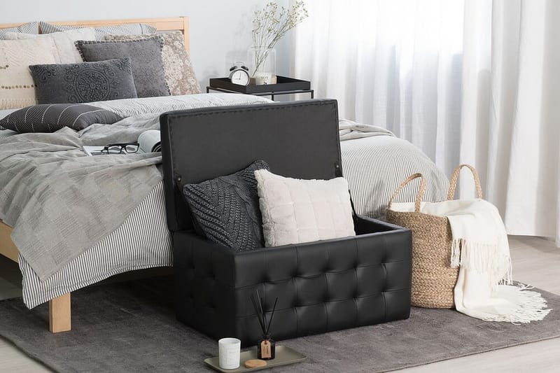 Michigan Dynbo| 42|72|40 cm - Svart - Möbler - Vardagsrum - Stolar & sittmöbler - Pallar - Fotpall