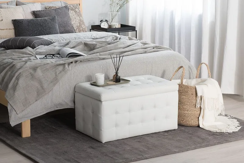 Michigan Förvaringslåda |42|72|40 cm - Vit - Utemöbler - Dynförvaring & möbelskydd - Dynboxar & dynlådor