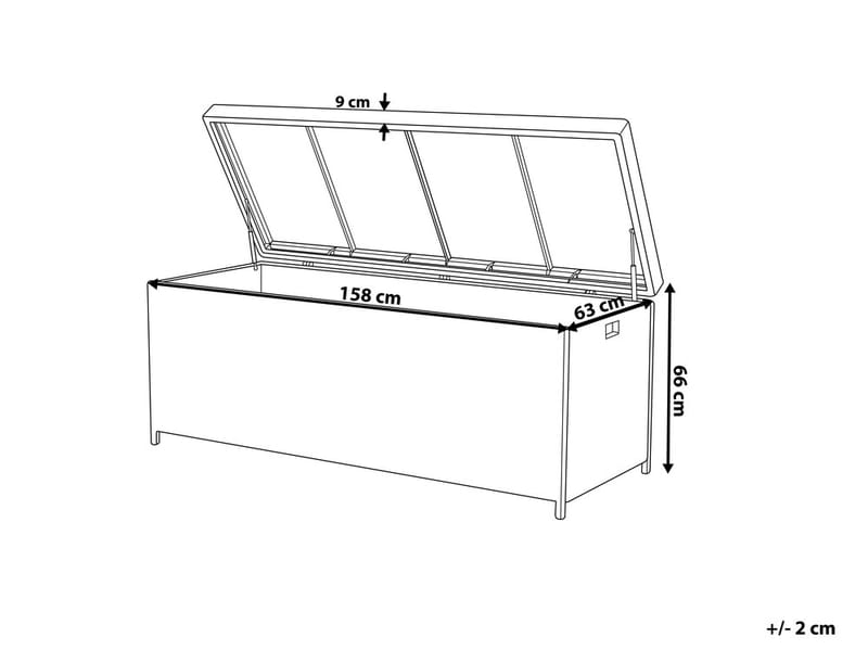 Modena Dynlåda 158 cm - Vit - Utemöbler - Dynförvaring & möbelskydd - Dynboxar & dynlådor