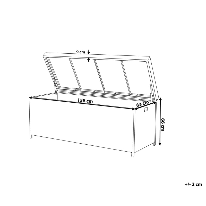 MODENA Dynlåda 158 cm - Utemöbler - Dynförvaring & möbelskydd - Dynboxar & dynlådor