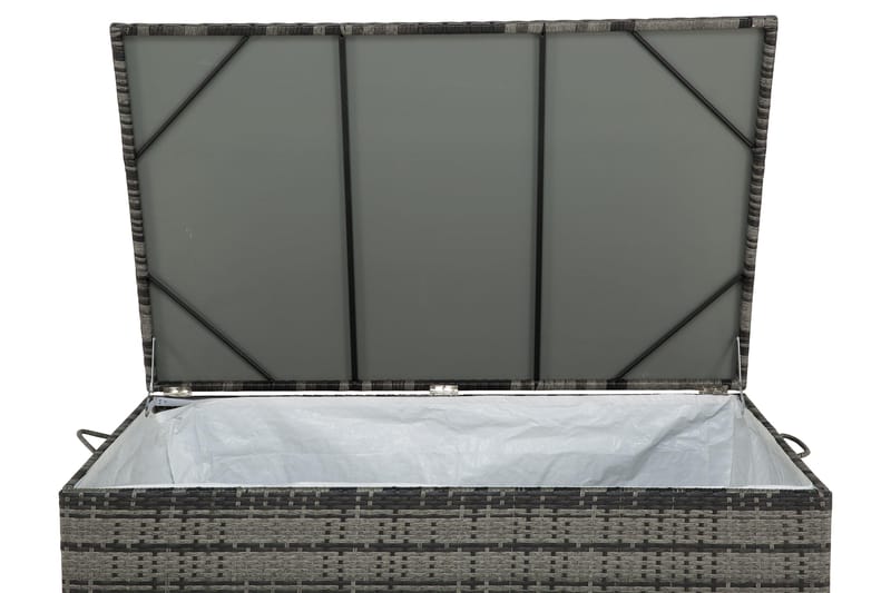 Sydney vattentät dynbox Large utomhus - Dynlåda i konstrotting (B140xD80xH90 cm) - Grå - Utemöbler - Dynförvaring & möbelskydd - Dynboxar & dynlådor