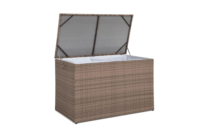Sydney vattentät dynbox Large utomhus - Dynlåda i konstrotting (B140xD80xH90 cm) - Sand - Utemöbler - Dynförvaring & möbelskydd - Dynboxar & dynlådor