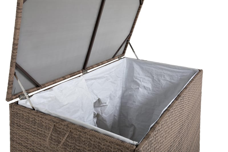 Sydney vattentät dynbox Large utomhus - Dynlåda i konstrotting (B140xD80xH90 cm) - Sand - Utemöbler - Dynförvaring & möbelskydd - Dynboxar & dynlådor