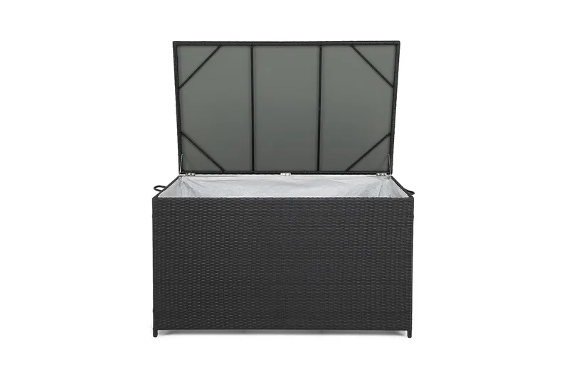 Sydney vattentät dynbox Large utomhus - Dynlåda i konstrotting (B140xD80xH90 cm) - Svart - Utemöbler - Dynförvaring & möbelskydd - Dynboxar & dynlådor