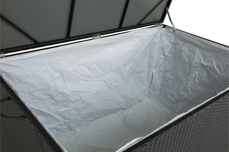 Sydney vattentät dynbox Large utomhus - Dynlåda i konstrotting (B140xD80xH90 cm) - Svart - Utemöbler - Dynförvaring & möbelskydd - Dynboxar & dynlådor