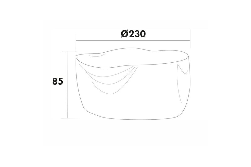 Hillerstorp Oxhult Ringsjö Möbelskydd Rund Grupp Ø230 cm, Grå