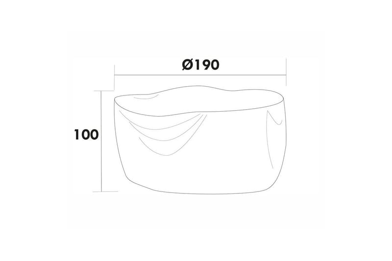 Möbelskydd Rund Grupp Hillerstorp Hånger Läckö Shabby Chick Grå Ø190 cm