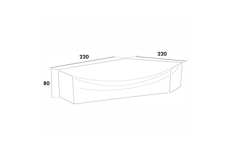 Möbelskydd Soffgrupp 220 x 220 x 80 cm - Grå - Utemöbler - Dynförvaring & möbelskydd - Överdrag utemöbler