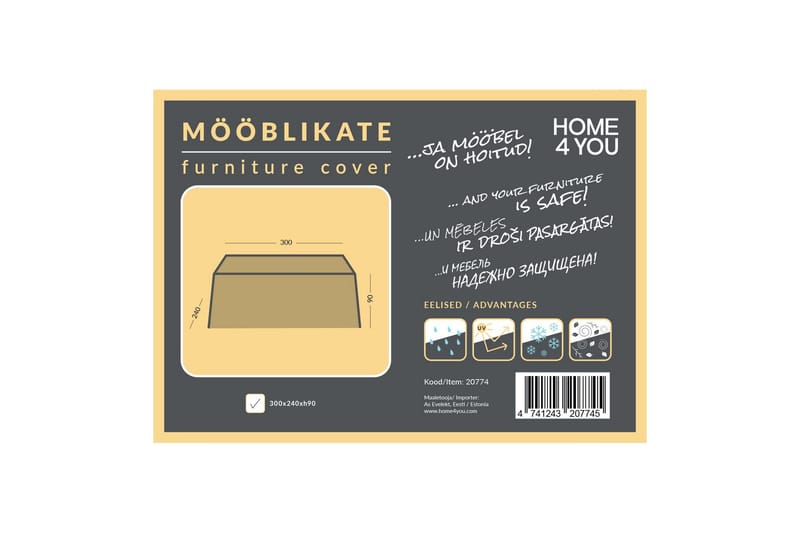 300x240x90 cm Möbelskydd Väderbeständigt - Utemöbler - Dynförvaring & möbelskydd - Överdrag utemöbler