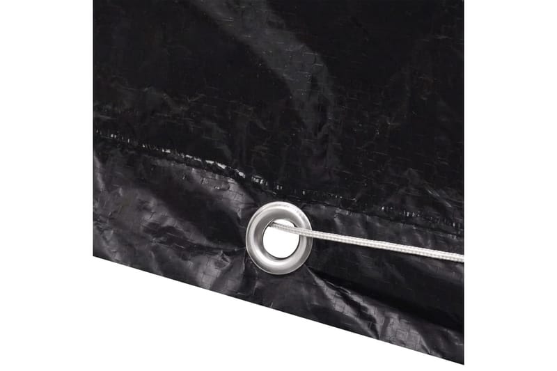 Ã–verdrag för trädgårdsmöbler 8 öljetter 122x112x98 cm - Svart - Utemöbler - Dynförvaring & möbelskydd - Överdrag utemöbler