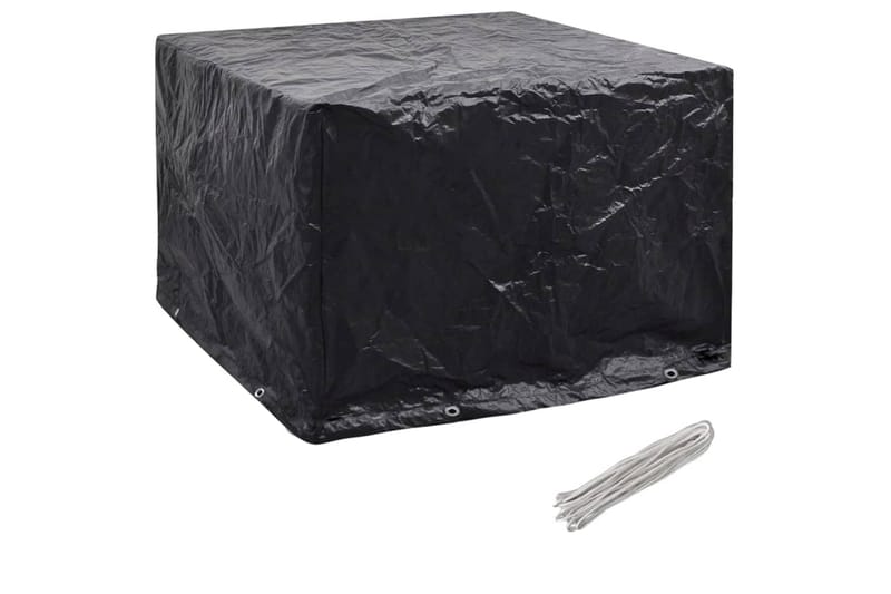 Ã–verdrag för trädgårdsmöbler 8 öljetter 122x112x98 cm - Svart - Utemöbler - Dynförvaring & möbelskydd - Överdrag utemöbler