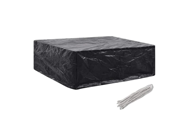 Ã–verdrag för trädgårdsmöbler 8 öljetter 250x210x90 cm - Svart - Utemöbler - Dynförvaring & möbelskydd - Överdrag utemöbler