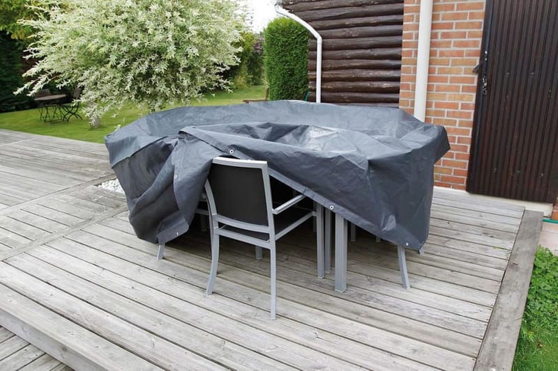 Ã–verdrag till rektangulära trädgårdsbord 325x205x90 cm - Svart - Utemöbler - Dynförvaring & möbelskydd - Överdrag utemöbler