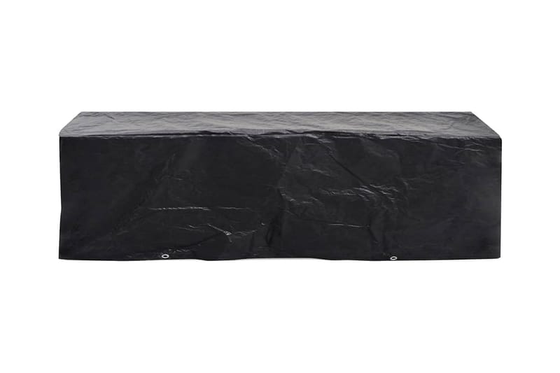 Ã–verdrag till solsäng 2 st 8 öljetter 218x77x55 cm - Svart - Utemöbler - Dynförvaring & möbelskydd - Överdrag utemöbler