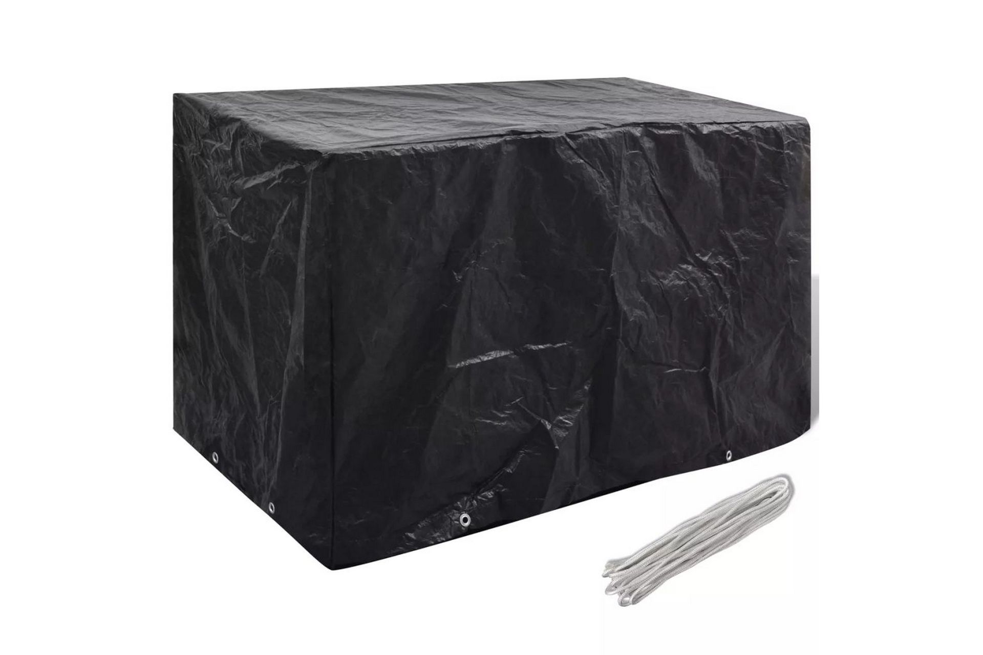 Ã–verdrag till trädgårdsmöbler 8 öljetter 140x70x90 cm - Svart - Utemöbler - Dynförvaring & möbelskydd - Överdrag utemöbler