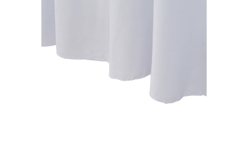 Bordsöverdrag 2 st stretch golvlångt vit 120x60,5x74 cm - Vit - Utemöbler - Dynförvaring & möbelskydd - Överdrag utemöbler
