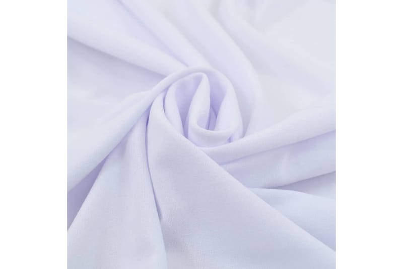 Bordsöverdrag 2 st stretch golvlångt vit 120x60,5x74 cm - Vit - Utemöbler - Dynförvaring & möbelskydd - Överdrag utemöbler