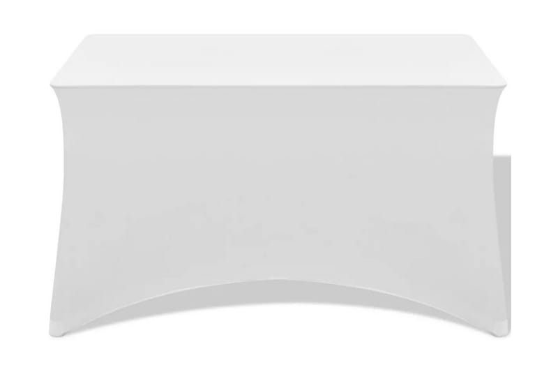 Bordsöverdrag stretch 2 st vit 183x76x74 cm - Vit - Överdrag utemöbler