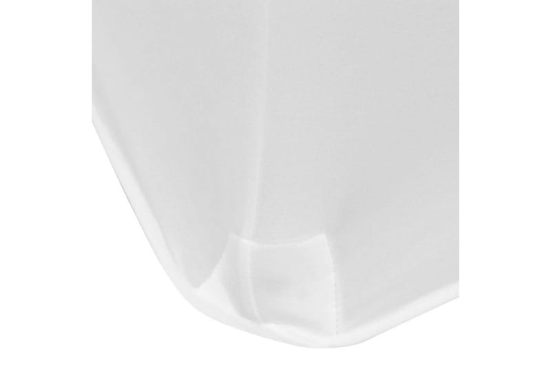 Bordsöverdrag stretch 2 st vit 243x76x74 cm - Vit - Utemöbler - Dynförvaring & möbelskydd - Överdrag utemöbler