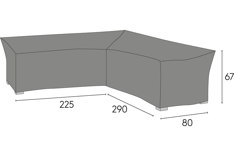 HILLERSTORP ESKILSTUNA Möbelskydd 80x290 cm Grå - Överdrag utemöbler