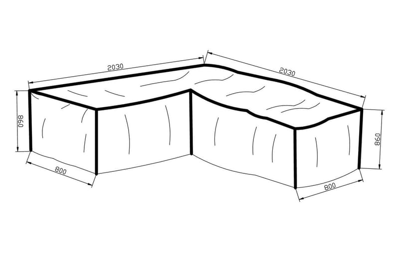 KARIBIB Möbelskydd 203x86x80 Grå - Venture Home - Överdrag utemöbler