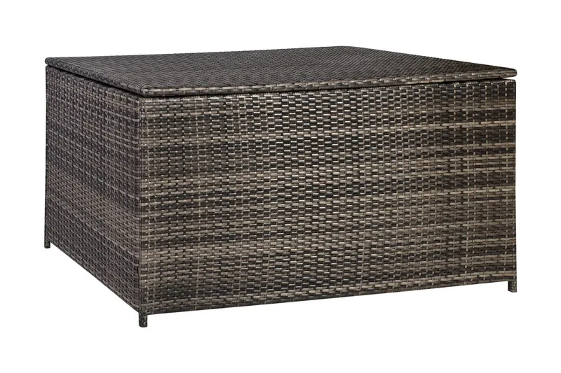 Kuddbox WICKER 140x80x65cm, Mörkbrun