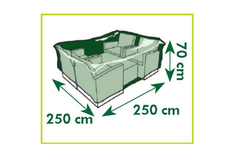 Nature Ã–verdrag för lågbord och stolar 250x250x70 cm - Grå - Utemöbler - Dynförvaring & möbelskydd - Överdrag utemöbler