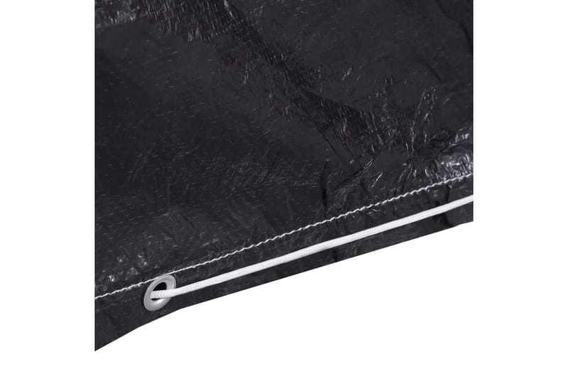 Överdrag för trädgårdsmöbler 10 öljetter 205x90 cm - Svart - Utemöbler - Dynförvaring & möbelskydd - Överdrag utemöbler